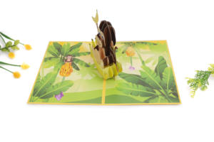 การ์ดงานฝีมือรูปสัตว์ป็อปอัพกระดาษงานฝีมือแบบปรับแต่งได้จากประเทศเวียดนามสำหรับใช้ในโอกาสหรือเป็นของขวัญ - Product Image 2