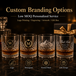 Vaso de Whisky con Logotipo Personalizado, Bajo MOQ, Cristal, Estilo Old Fashioned, con Caja de Regalo, Proveedor Mayorista OEM ODM - Product Image 4