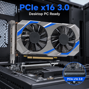 Carte graphique GTX <span class=keywords><strong>1050</strong></span> <span class=keywords><strong>Ti</strong></span> 4 Go GDDR5 128 bits NVIDIA, double ventilateur, GPU de jeu <span class=keywords><strong>4K</strong></span> pour PC de bureau, pièces d'ordinateur GTX1050Ti - Product Image 4