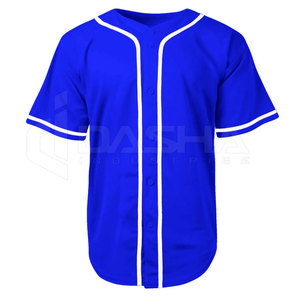 Vente en gros d'uniformes de baseball personnalisés pour adultes 2024 Maillot de baseball respirant pour hommes de haute qualité Maillot hip hop à demi-manches et à boutons complets - Product Image 1