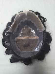 Perruque Lace Front en Cheveux Humains pour Hommes avec Ondulations Naturelles et Styles Raides Crépus - Patchs de Cheveux Indiens Doux - Product Image 4