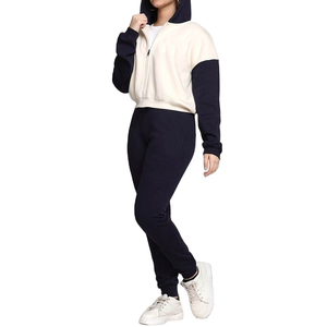 Chándal ajustado personalizado con cremallera para mujer, ropa informal transpirable de algodón 100%, conjunto de dos piezas más vendido para la temporada de invierno - Product Image 3