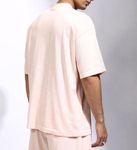 Conjunto de Dos Piezas Personalizado de Alta Calidad, Camiseta y Pantalones Cortos, Traje Deportivo de Verano, Informal, Transpirable, de Algodón, para Hombre - Product Image 4