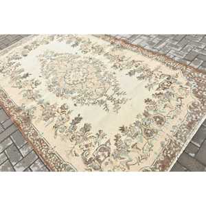 Turkish Rug, Large 5.7x9.4 ft Rug, <b>Brown</b> Ombr Rug - Product Image 4