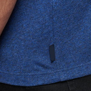 เสื้อลำลองผู้ชายคอกลมผ้าคอตตอน3D นูนโลโก้100% นูนสีฟ้าเสื้อลำลองฤดูร้อน - Product Image 4