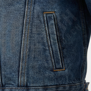Chaqueta Vaquera Extra Grande para Hombre, Estilo Vintage, Lavada, Azul, Abrigo Informal, Ropa de Calle, Colección de Moda - Product Image 5