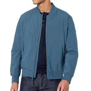 Tam fermuar doğrudan fabrika tedarikçisi erkekler moda bombacı ceketler toptan yeni stil polyester bombacı ceket giymek