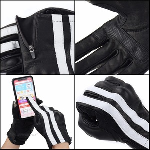Guantes de cuero Vintage para motocicleta, equipo de moto de dedo completo, guantes de protección deportivos amarillos para hombre y mujer, guantes de protección para ATV, guantes para hombre y mujer - Product Image 6