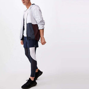 100% polyester respirant coupe-vent veste de haute qualité en gros personnalisé coupe-vent veste haute rue à capuche double couleur veste - Product Image 4