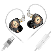 KZ Edx Pro 2 Earphone Musik Berkabel 3.5mm Tipe C dengan Driver Dinamis, Desain Plug-and-Play, dan Mikrofon
