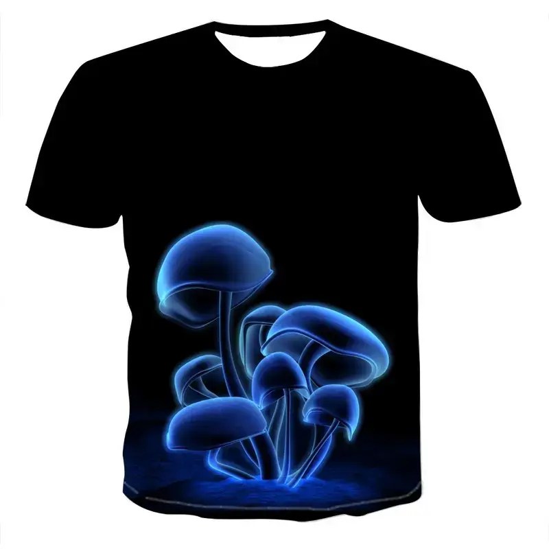 3D natürliche Unkräuter frische grüne Blätter bunte Rundhals-Tops 3d T-Shirt atmungsaktive und schnell trocknende Sublimations-T-Shirts leer