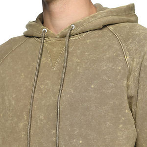 Sudaderas con capucha extragrandes para hombres y mujeres con logotipo personalizado Vintage desgastado, conjunto de pantalones cortos, sudaderas con capucha lavadas Unisex de algodón 100% - Product Image 6