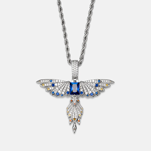 Pendentif personnalisé de qualité supérieure en alliage plaqué or avec cristaux CZ - Product Image 1