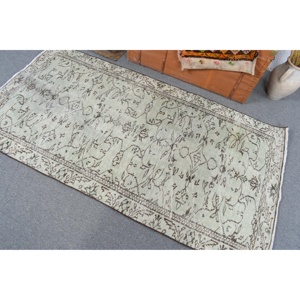 Tapis turc vintage, tapis d'appoint 3,3x6,4 pieds, tapis oriental gris brun - Product Image 4