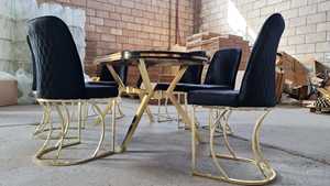 ชุดเก้าอี้รับประทานอาหารทันสมัย ดีไซน์ตามหลักสรีรศาสตร์ ทำจากโลหะและไม้ พร้อมคุณสมบัติปรับระดับได้ เหมาะสำหรับโรงแรม ห้องรับประทานอาหาร และห้องนั่งเล่นที่บ้าน - Product Image 6