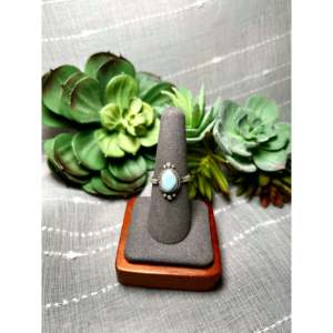 Navajo-<b>Crafted</b> Cultural Collectible Ring Golden Hill Turquoise & Sterling Silver Size 7.75 - Product Image 1