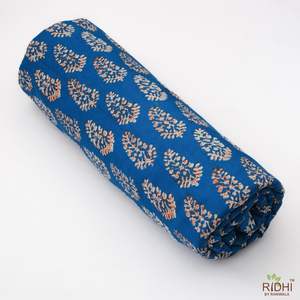 Nuevo 100% algodón azul prusiano rojo blanco Floral impreso tela al por mayor para ropa de mujer camisas-para manualidades al aire libre niños - Product Image 3