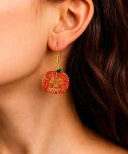 Boho <b>bead</b> earrings with turquoise design andy cascading <b>fringe</b>, unique jewelry gift - Product Image 1