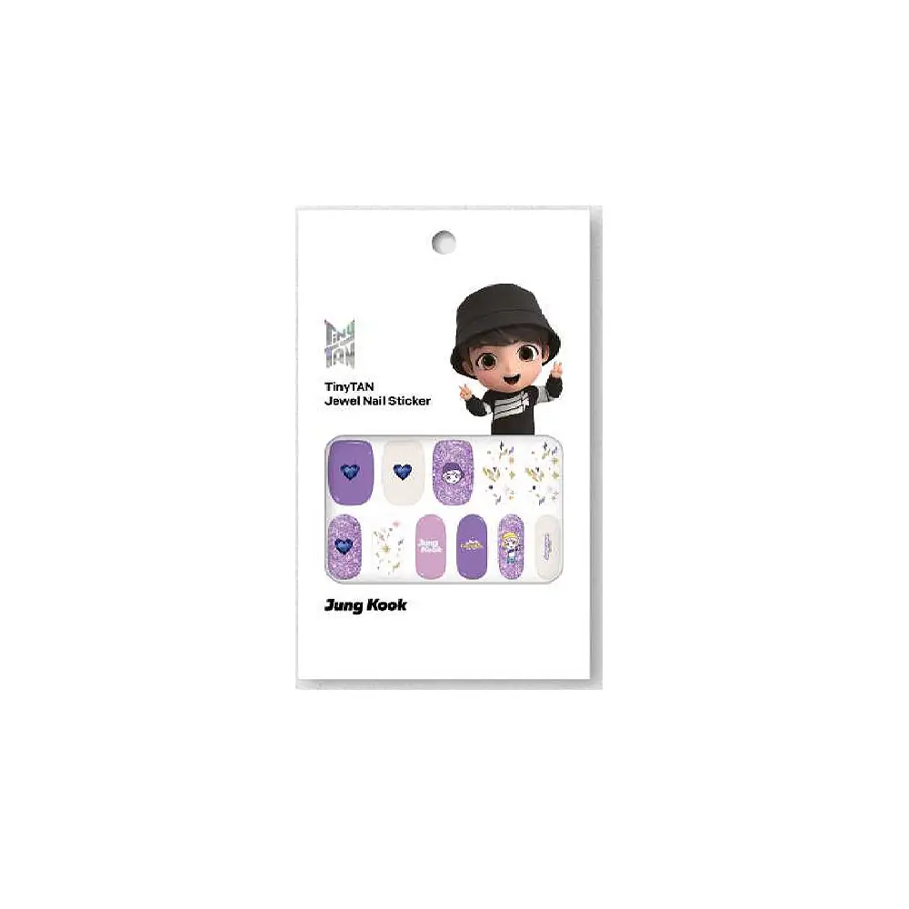 Nagelvijl Semi Genezen Gel Nail Sticker Bts Populaire Personages Tinytan Nail Sticker Jewel Jungkook 22Pcs