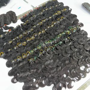 ผมดิบจากผมจริงมัดเป็นลอนสีดำ - Product Image 3