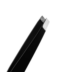 Pince à épiler et outil pour cils en acier inoxydable de haute qualité à pointe inclinée en 2 pièces pour le maquillage - Product Image 3