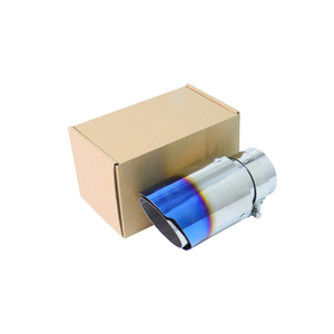 Marmitta per auto universale in acciaio inossidabile con punta di scarico blu bruciata per BMW BENZ Audi <span class=keywords><strong>VW</strong></span> Golf Car marmitta di scarico <span class=keywords><strong>logo</strong></span> personalizzato - Product Image 6