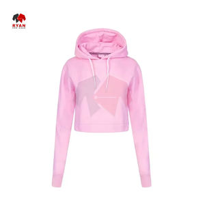Sudadera con Capucha Corta de Alta Calidad con Cierre Frontal y Logo, Estilo Casual de Invierno con Hombros Caídos, Precio al por Mayor para Mujeres Adultas y Niños - Product Image 3