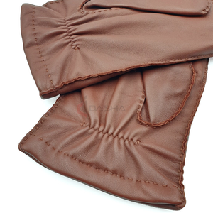 Guantes de cuero de lujo para hombre y mujer, guantes de invierno cálidos para conducir con pantalla táctil, guantes transpirables para uso diario al aire libre - Product Image 2