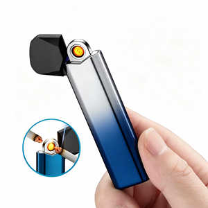 Briquet USB rechargeable Turbo à livraison rapide, avec logo personnalisé imprimé, étui à cigarettes à flamme rapide, accessoires pour fumeurs - Product Image 4