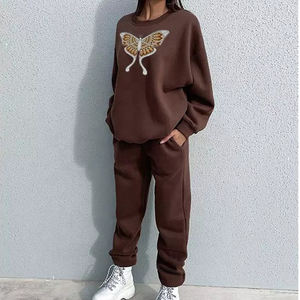 Ensemble de survêtement en molleton 100% coton pour homme |   Sweat à capuche à col rond |   Imprimé uni, séchage rapide, respirant, chaud, athlétique - Product Image 2