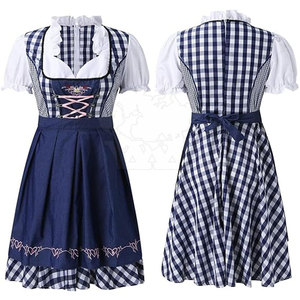 Vestido Dirndl Bávaro para Mujer, Superventas, Mini, Cuello en V, Corte en A, Poliéster Transpirable, Espalda con Cordones, Personalizable para Fiestas - Product Image 1