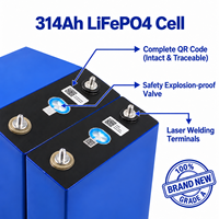 Sel Baterai LiFePO4 CATL 3.2V 314Ah Grade A Prismatic LFP untuk Paket DIY Penyimpanan Energi Rumah ESS Surya 48V 51.2V
