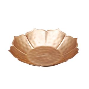 Handmade Silver Color Metal Bowl with Gold Leaf Handle Polished Technique for Fruit <b>Display</b> <b>Table</b> Decoration Parties Restaurants - Product Image 3