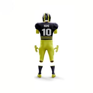 Uniforme de football américain personnalisable pour adultes, respirant, antibactérien, séchage rapide, jersey en spandex/polyester pour équipe, sublimation - Product Image 1