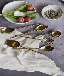 Brass Twisted Middle with Handmade Design Cutlery Set Stainless Steel Index Flatware Set Spoon <b>Fork</b> Gold Rose Gold Silver Cutler - Product Image 1