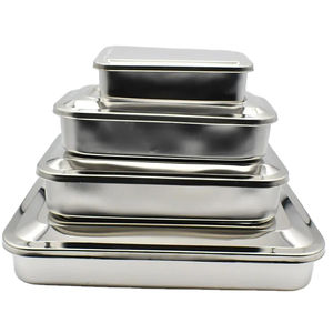 Boîtes de stérilisateur de plateau de rein manuel en acier inoxydable - Product Image 1