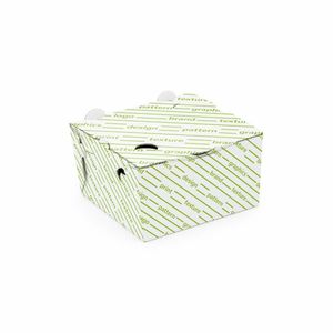 Boîte alimentaire carrée personnalisée 15x15x10 - Matériaux recyclés Finition mate Laminage brillant ou mat Gaufrage - Product Image 1
