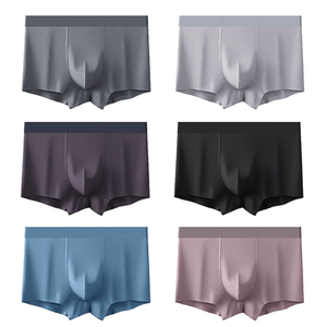 Vente flash : Sous-vêtements pour hommes en coton extensible sans couture, boxers décontractés, shorts, livraison DDP - Product Image 2