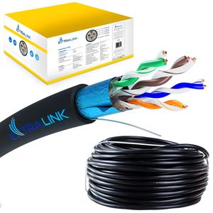 Extralink CAT5E FTP (F/UTP) V2 Outdoor <b>Ethernet</b> <b>Cable</b>, <b>100M</b> - Product Image 1