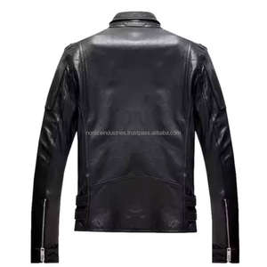 Chaqueta de Cuero Genuino para Hombre, Otoño Invierno, Estilo Casual, Secado Rápido y Transpirable - Product Image 4