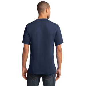 Cuello en V manga corta bordado pecho logo Camiseta 100% algodón pima personalizado cuello en V camisetas ajustadas - Product Image 2