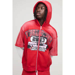 Sudaderas con capucha para hombre de talla grande de color sólido con estilo de Jersey de diseño personalizado y tela de alta calidad para uso informal y deportivo - Product Image 1