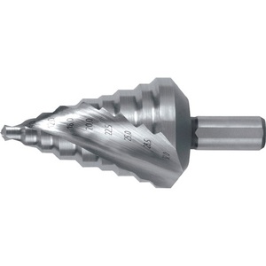 RUKO HSS Spiral Fluted <b>Step</b> <b>Drill</b> Bit 6-32mm Drilling Range 2 Cutting Edges 9 <b>Steps</b> for Metal Crafts - Product Image 1