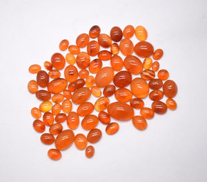 Cabochons ovales en cornaline naturelle 7X5mm à 16X12mm cornaline calibrée ombre légère cristal pierre précieuse en vrac pour la fabrication de bijoux - Product Image 2