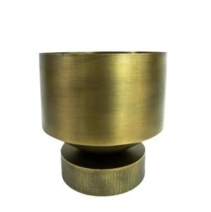 Maceta Decorativa de Hierro Antiguo Resistente al Óxido, Estilo Moderno de Mediados de Siglo, para Interior/Exterior, con Base Elevada - Product Image 1