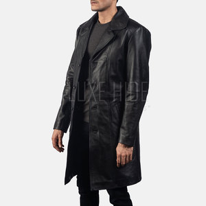 Nouveau Design manteau en cuir 2025 véritable Trench cuir hommes manteau automne annonce hiver hommes mode Trench cuir manteau - Product Image 2