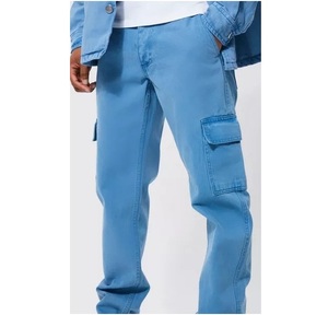 Pantalones Cargo de Algodón con Botones Rectos, Nuevos, en Oferta, para Hombre, Estilo Casual, Holgados, Antiarrugas, Ropa Deportiva - Product Image 1