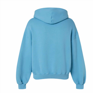 Sweats à capuche de saison d'hiver en coton épais pour hommes Conception d'épaule tombante surdimensionnée de haute qualité brodée 100% coton teint uni - Product Image 2