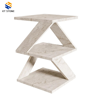 Mesa Auxiliar Rectangular de Mármol Calacatta Viola con Base de Mármol Arabescato Blanco, Diseño Moderno Multifuncional de Lujo Italiano - Product Image 6