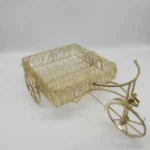 Элегантная высококачественная металлическая корзина для свадебных подарков